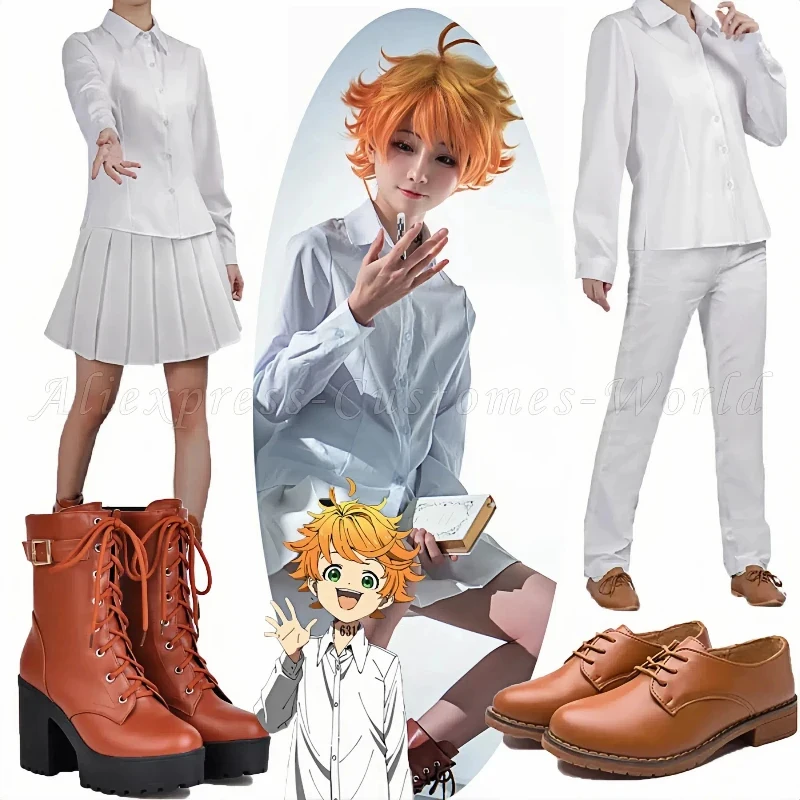 Фото Косплей-обувь по аниме «Обещанная страна Неверленд» (Yakusoku no Neverland) для персонажей Эмма, Норман, Рэй. Женский костюм. №2