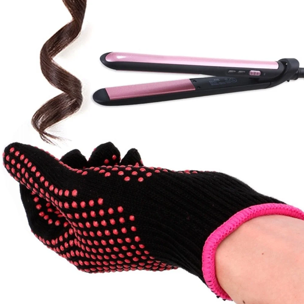 

1pc Hair Straightener Perm Curling Hairdressing Heat Resistant Finger Glove Hair Care Styling Tools Thermal Styling Gloves