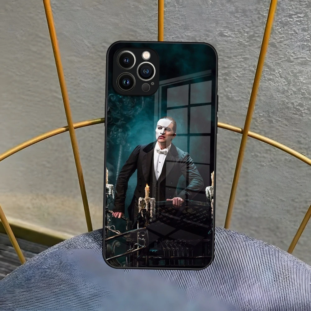 Чехол для телефона Призрак оперы Iphone 16 15 14 Pro Max 12 11 13 Mini X Xr Xs Puls стеклянный чехол
