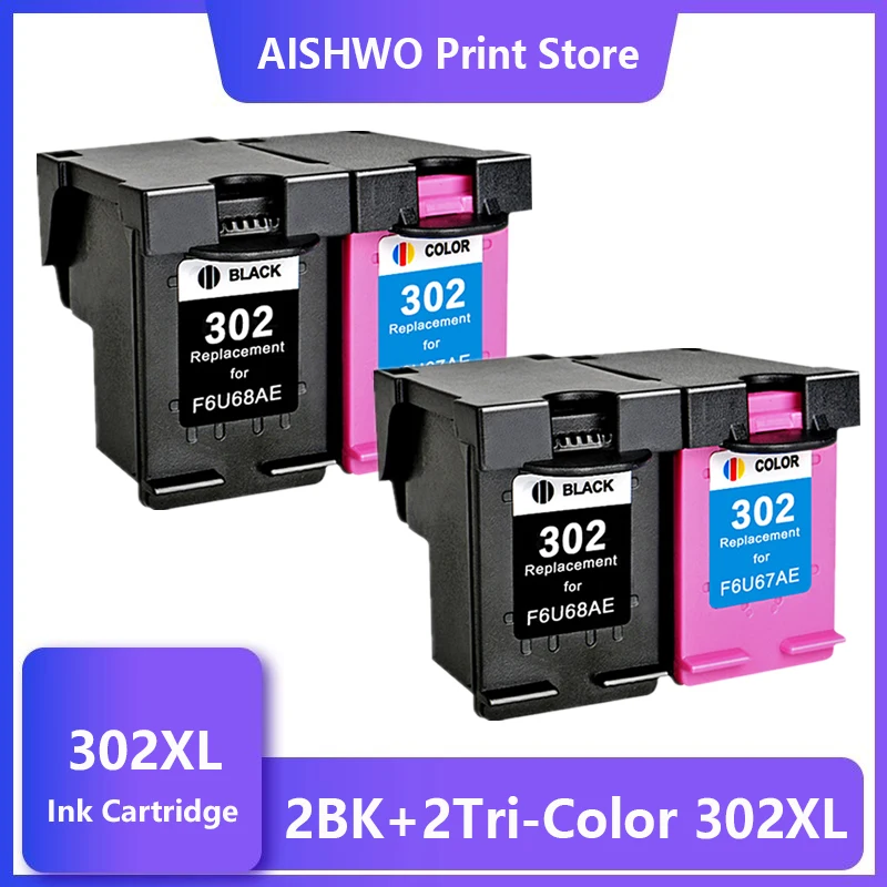 

ASW 302XL remanufactured Cartridge Replacement for HP 302 HP302 XL Ink Cartridge for Deskjet 1110 1111 1112 2130 2131 printer