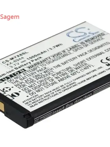 Литий-ионный аккумулятор CS емкостью 1000 мАч для Sagem MYX8, MYX-8 XX-8944