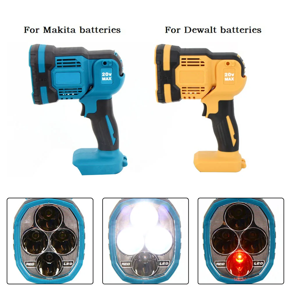 

Cordless LED Flashlight Portable Lantern Emergency Lamp Spotlight 3 Mode Outdoor Light Lithium Night Lamp For Makita 18V Battery