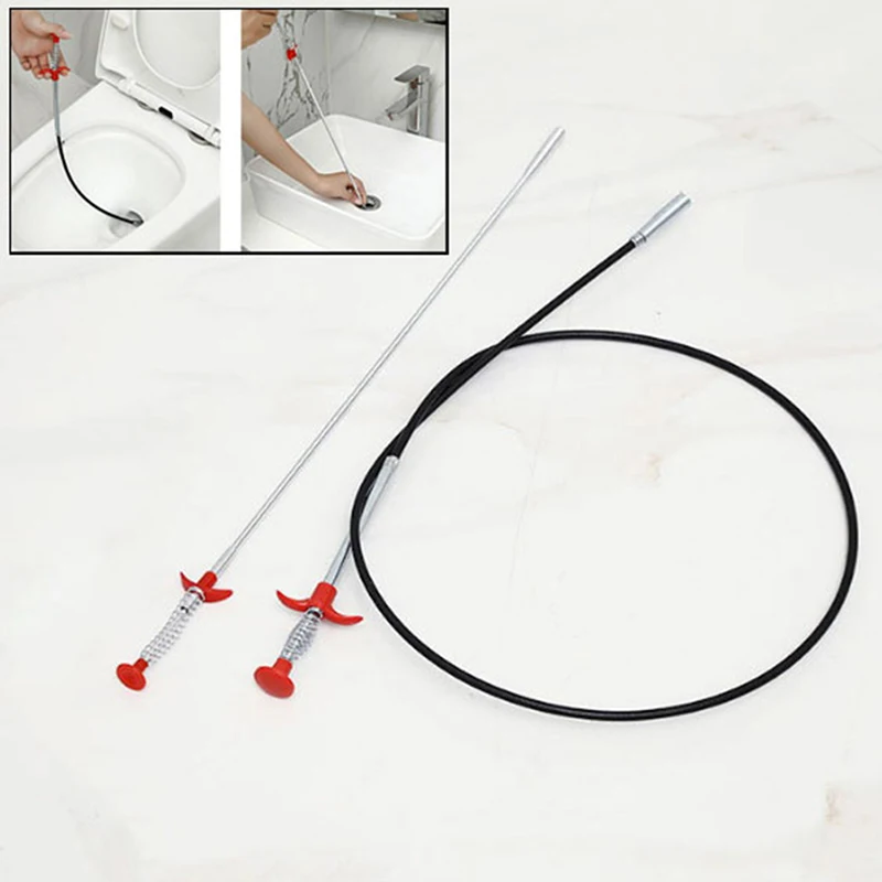 

Toilet Sewer Pipe Foreign Body Gripping Hooks Clogged Toilet Unclogger Stainless Steel Spring Grab Hook