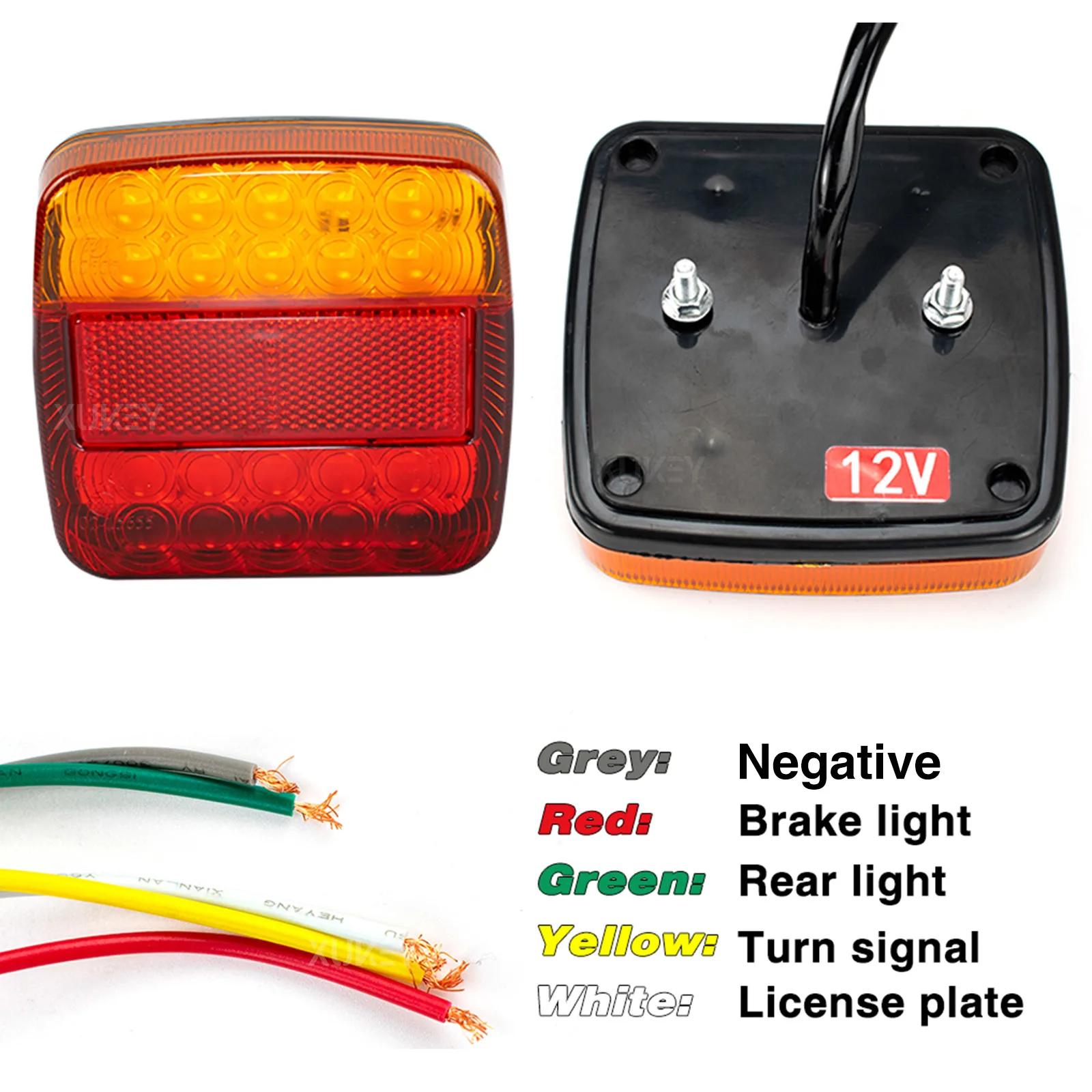 Задний светодиодный фонарь 4-кратный индикатор стоп-сигнала для грузовиков