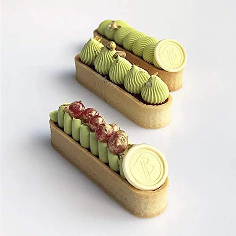 

12Pcs Oval Tartlet Molds French Dessert Mousse Fruit Pie Tart Ring Quiche Cake Mold, Stainless Steel Tart Mousse Ring