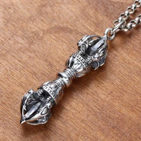 hoyon double headed vajra mens jewelry pendant s999 pure silver five part patron saint sterling silver necklace pendant free