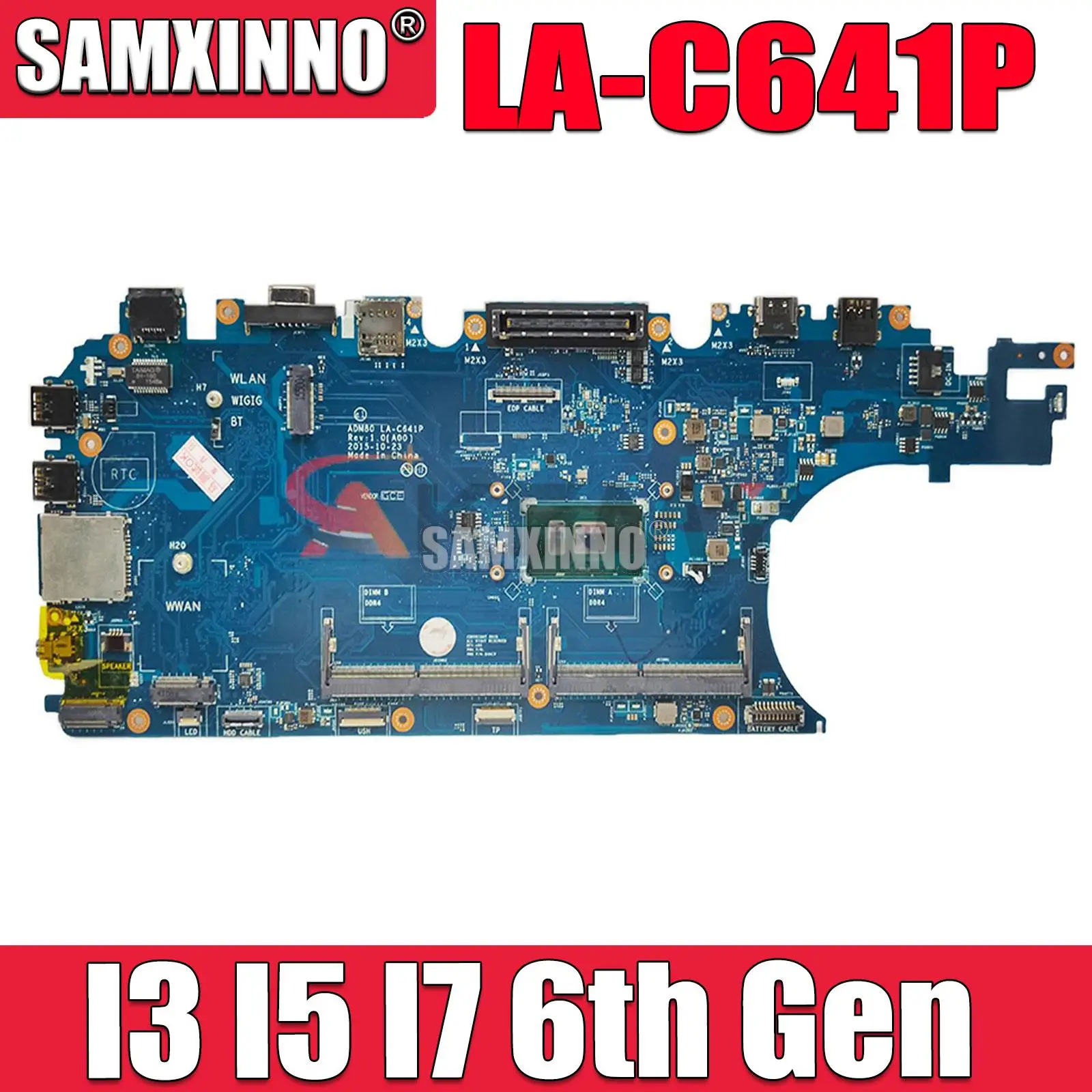 

LA-C641P LA-C642P For Dell Latitude 15 E5570 Laptop Notebook Motherboard I3 I5 I7 CPU Mainboard 100% Tested CY