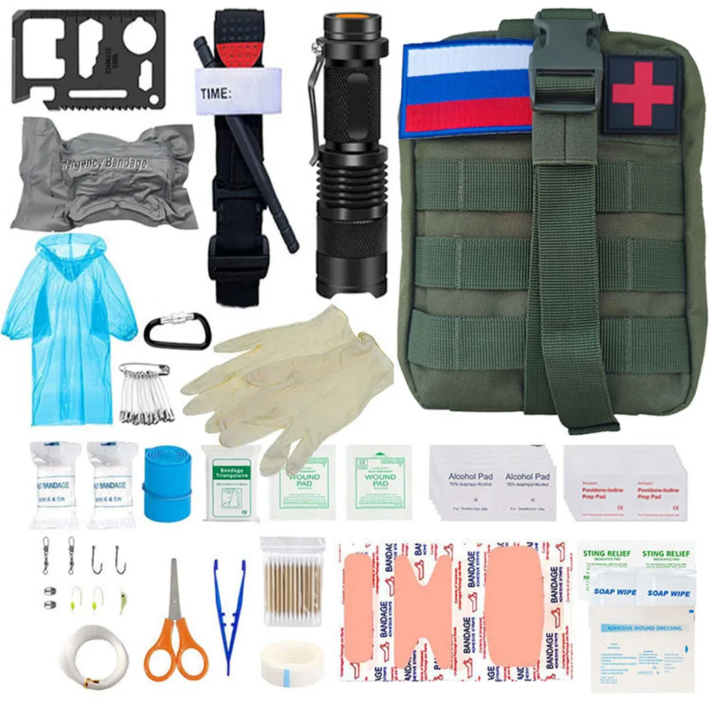 

70pcs IFAK Trauma Kit First Aid Medical Pouch Emergency Tourniquet Survival Gear and Equipment with Molle Car Travel Hiking