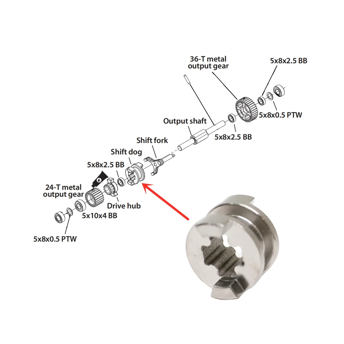 

Металлическая коробка передач, переключатель, вилка переключения собак для Traxxas TRX4 1/10 RC Гусеничный автомобиль, обновленные детали, запасные аксессуары