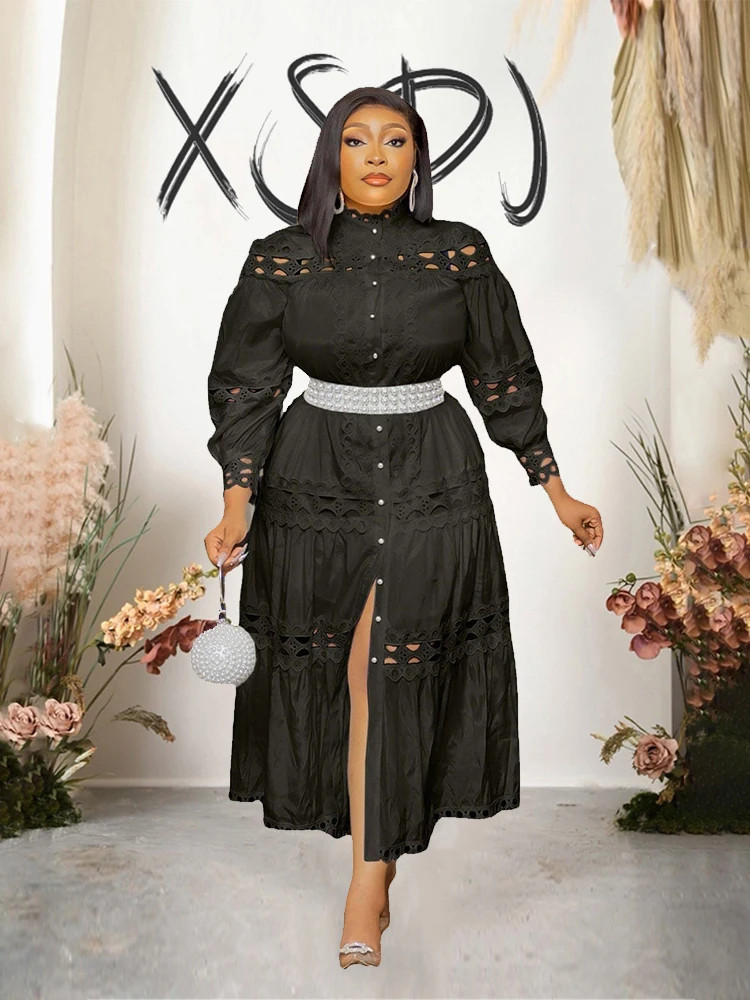 Женское винтажное платье средней длины элегантное и красивое с длинным рукавом