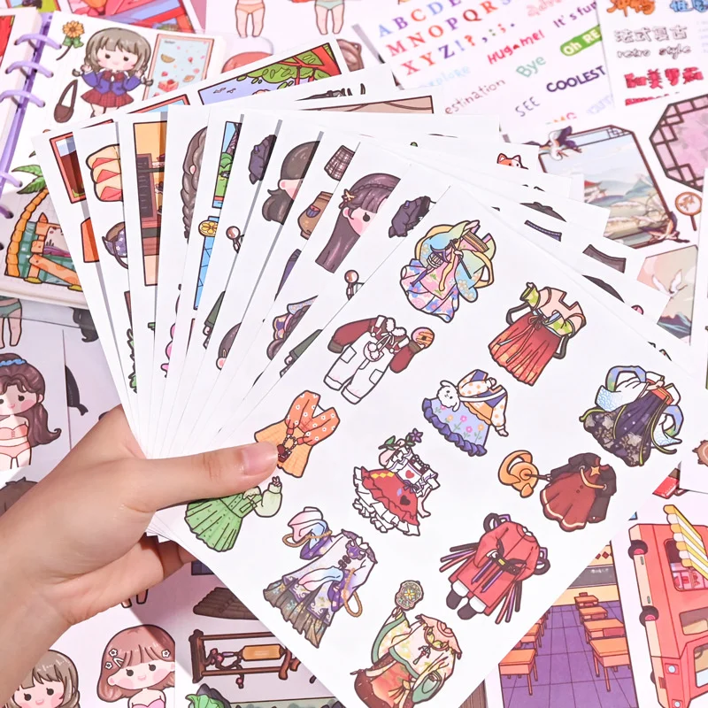

25sheet Dressing guide series Self-adhesive Notepad Sticker Creative Manual Notepad Stationery DIY Diary Album Cute Sticker