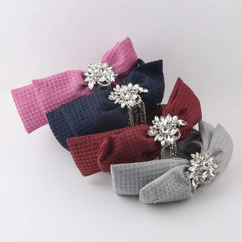 

New Hair Bands For Girl Bow Bezel Headband Fashion Hair Hoop Retro Headdress Simple Solid Color Hairband Korean Hair Accessories