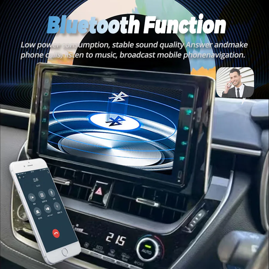 Автомобильный радиоприемник Android 14 для Toyota Corolla E180 GPS-навигация мультимедийный