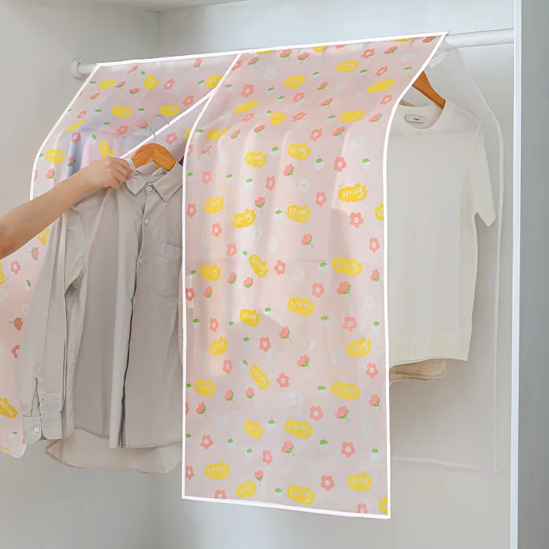 

Clothes Dust Cover Bulk Thickened Translucent Dust Cover Closet Storage Suit Cover Hanging Clothes Bag Dust Bag