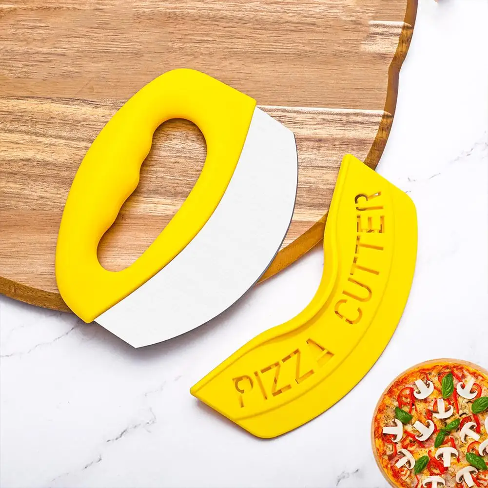 

Портативный нож для пиццы, измельчитель для пиццы, из нержавеющей стали, с защитным чехлом, многофункциональный набор ножей для пиццы