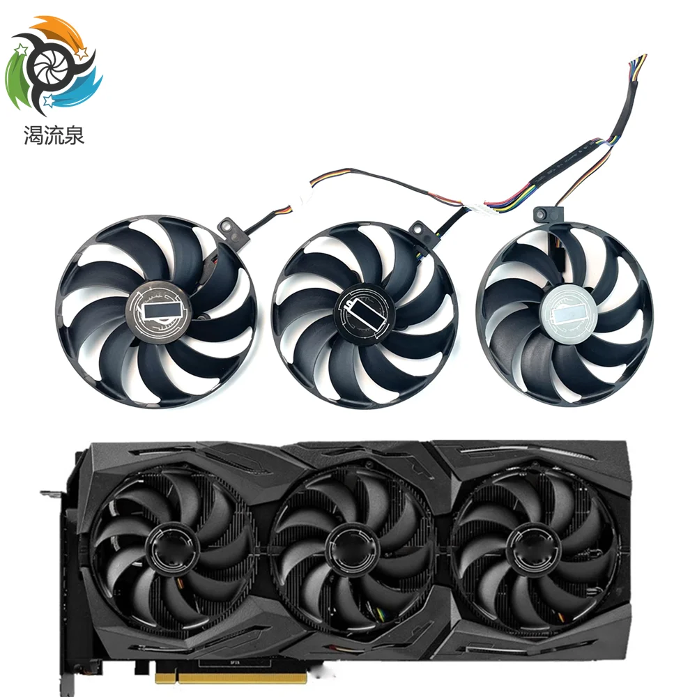 FDC10H12S9-C T129215SU 7Pin GPU карты Охлаждающие вентиляторы для ASUS ROG STRIX-GeForce RTX 2070 2080 SUPER Ti GAMING RTX2080 RTX2080Ti вентилятор