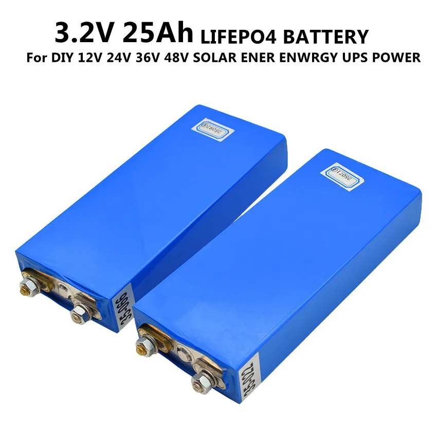 

3.2V 25Ah LiFePO4 Battery Cell 25000Mah Lithium Iron Phosphate Deep Cycle For Diy 12V 24V 36V 48V Solar Power Ups Power