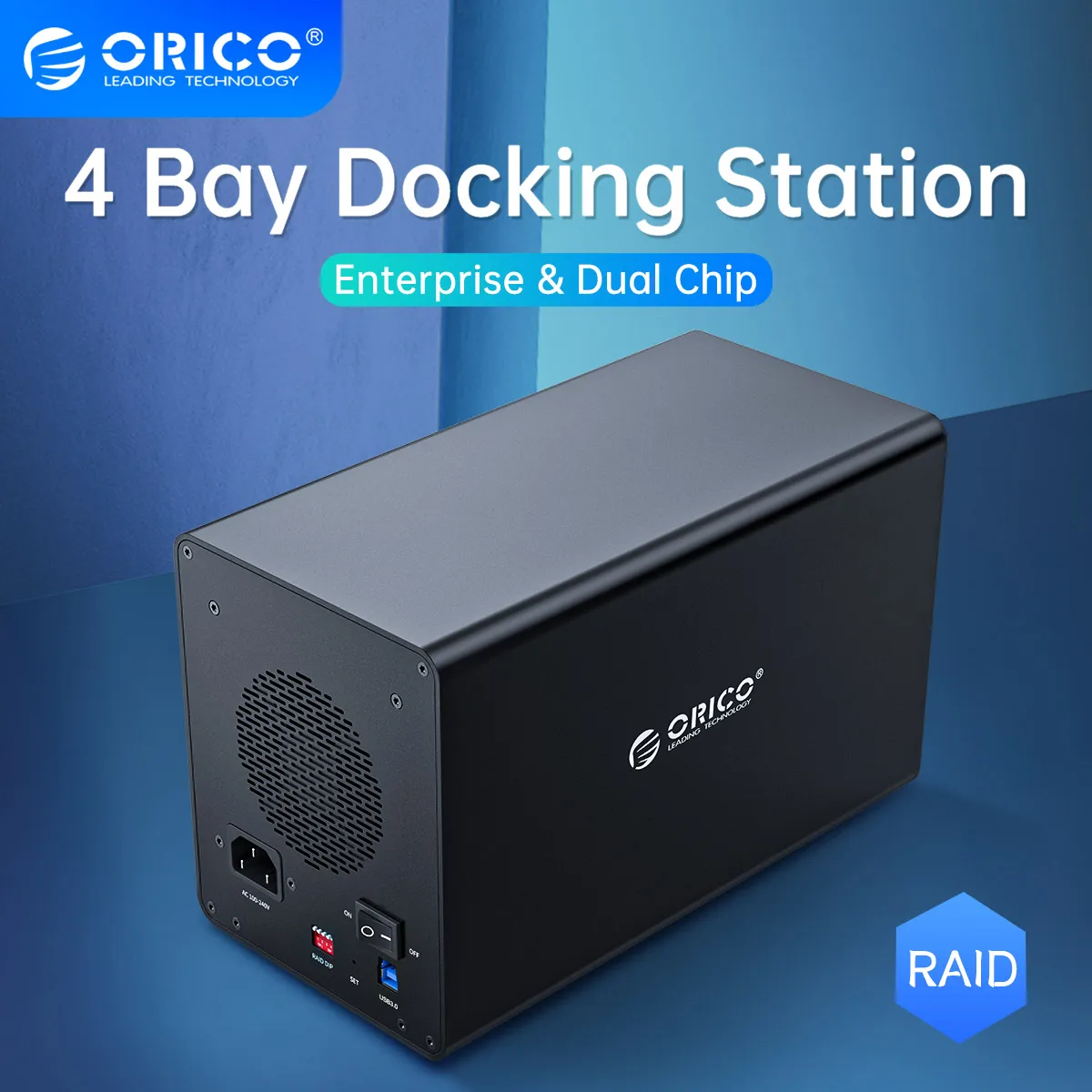 Orico 35 Serie 4 Bay 3.5 ''Sata Naar Usb 3.0 Hdd Docking Station Met Raid Ingebouwde 150W Power 64Tb Dual Chip Hdd Behuizing