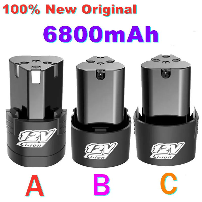 

New High Capacity 12V 6800mAh Universal Rechargeable Battery For Power Tools Electric Screwdriver Electric drill Li-ion Battery