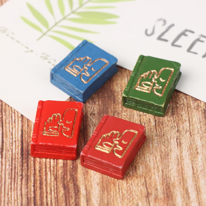 

4pcs/set Mini Retro Books Model Miniature Items Things Dollhouse Furniture Accessories Toys