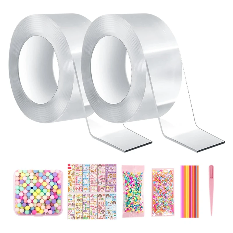 

Nano Tape Kit Double Sided Tape Elastic DIY Craft Kit For Party Favors Gifts Supplies Tape 1 Roll