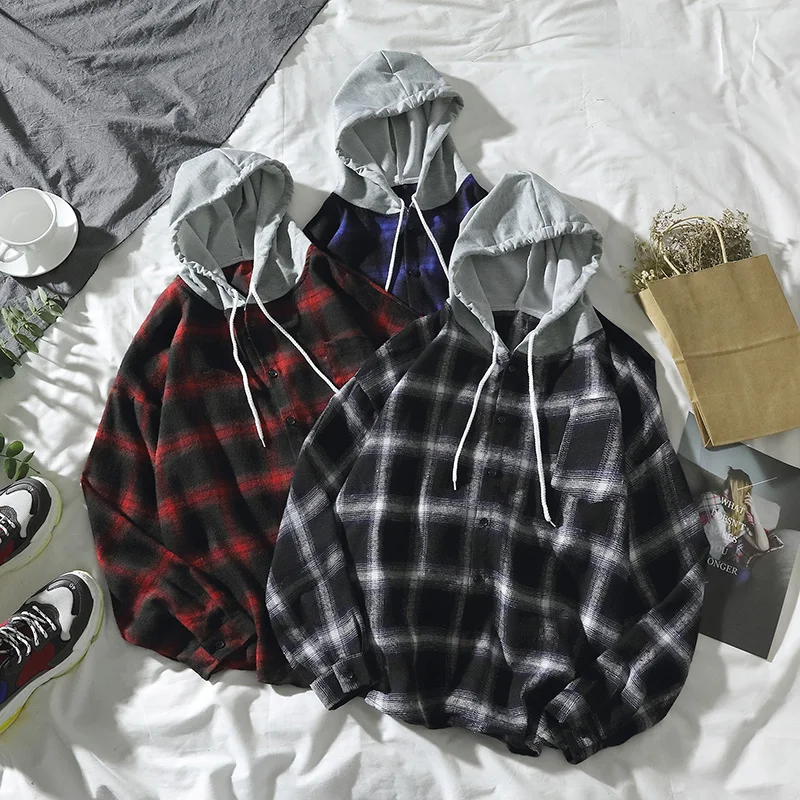 

Новинка 2023, модная клетчатая рубашка в стиле пэчворк, мужская повседневная блузка на пуговицах с длинным рукавом, худи, хлопковые классические рубашки, социальные топы, E103