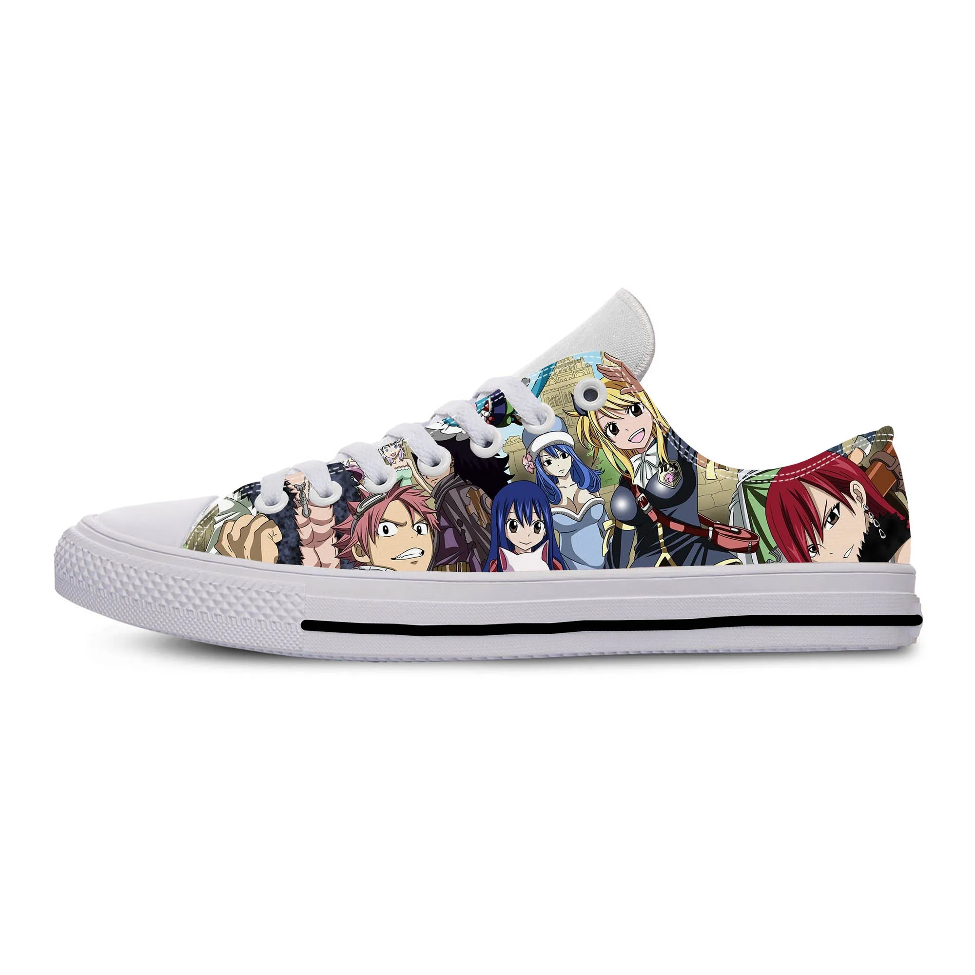 

Summer Japanese Anime Manga Cartoon Fairy Tail END Casual Shoes Low Top Breathable Board Shoes Lightweight Men Women Sneakers