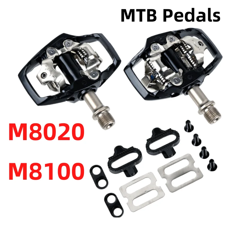 Bicycle Pedals PD-M8020 PD-M8100 MTB Mountain Bike Self-Locking SPD with Cleats forShimano Professional Racing Cycling Parts
