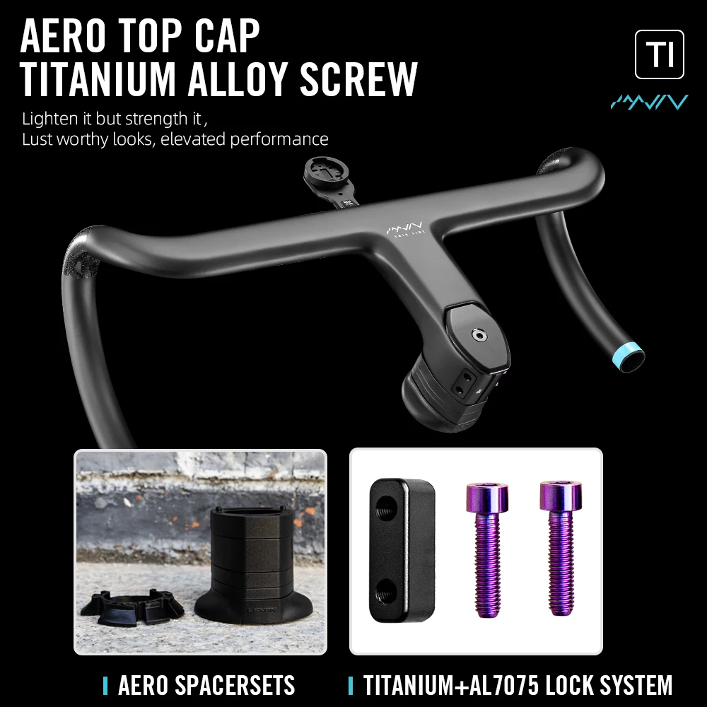 LEXON углеродный дорожный Интегрированный руль полный внутренний кабель