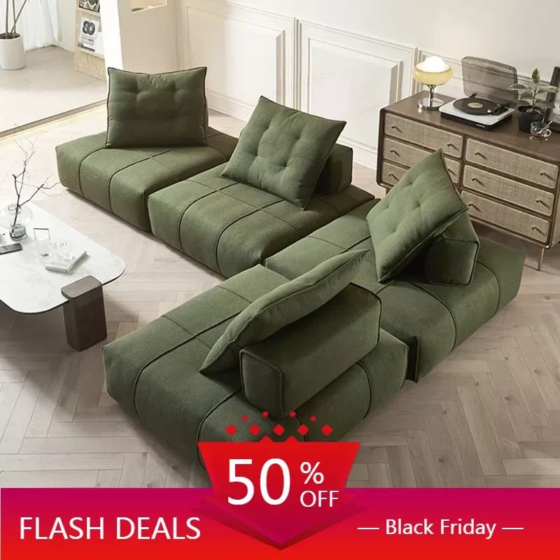 

Living Room Vintage Sofa Green Module Christmas Halloween Couch Single Tatami Designer Unusual Canape Salon Bedroom Furniture