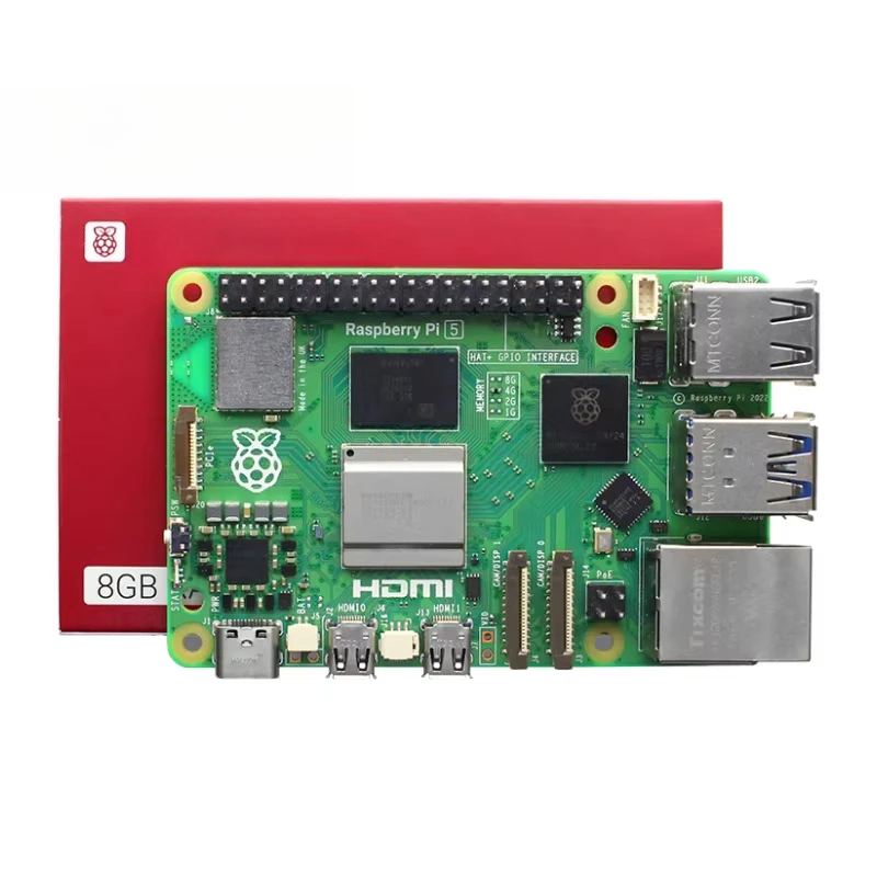 Фото Новый Raspberry Pi 5, модель 4 ГБ/8 ГБ ОЗУ, BCM2712, Linux PC, оригинальный моноблочный комплект для разработки, Pi 5 №1