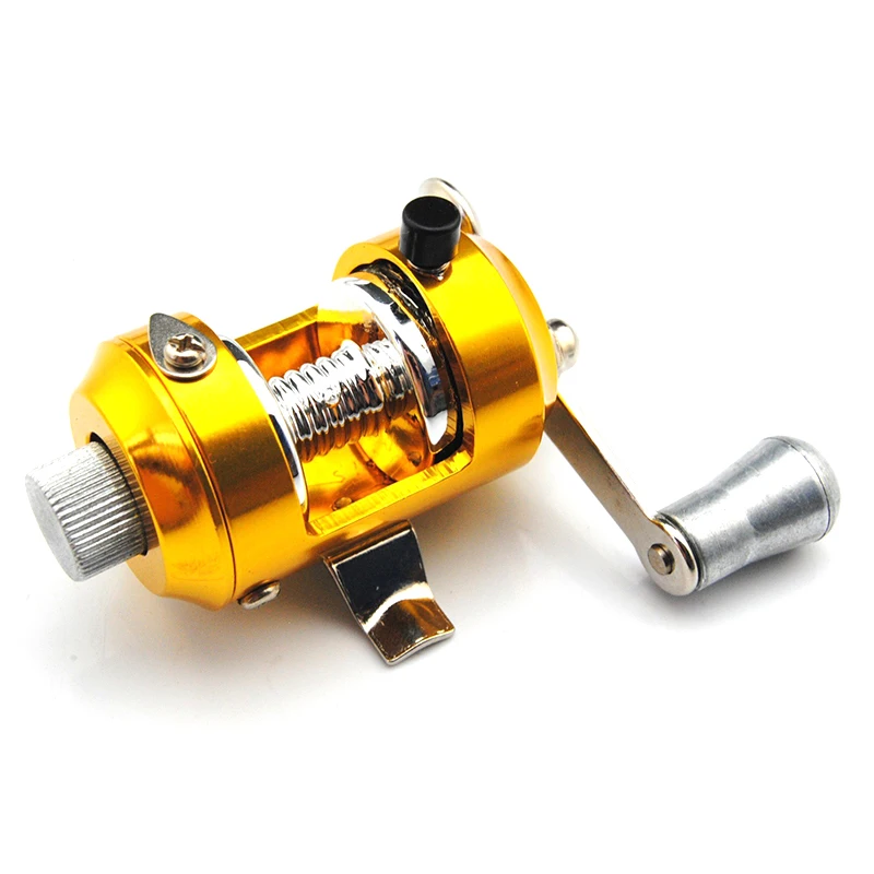 Металлическая барабанная катушка маленькая ручка для ног Удочка специальная