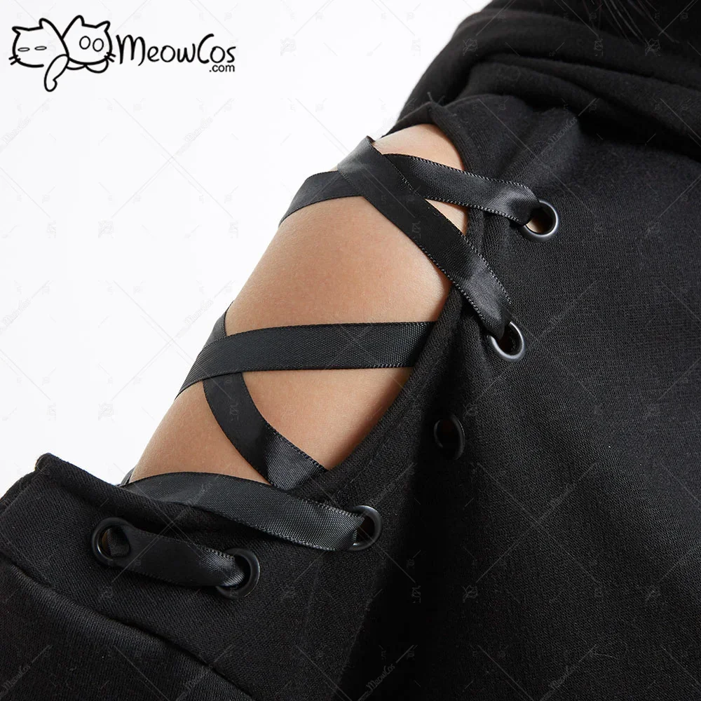 Meowcos сексуальная милая готическая темная стильная плюшевая толстовка с