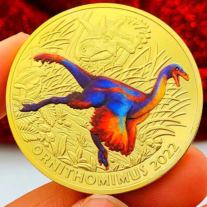 

Ancient Dinosaur Golden Plated Collectible Coins Set Animal Dragon Challenge Souvenir Coin Art Collection Crafts Home Decor Gift