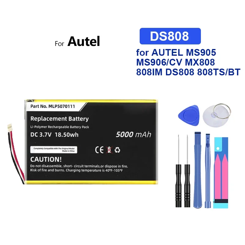Сменный аккумулятор 5000 мАч для AUTEL MS905 MS906/CV MX808 808IM DS808 808TS/BT