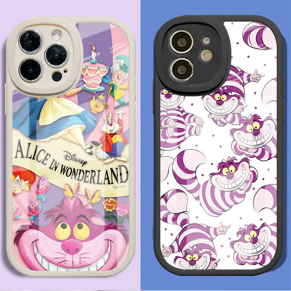 

Alice Cheshire Cat Case For Apple iPhone 11 13 Pro Max 14 Plus 12 Mini Phone Cover Soft Edge Cute Silicone Funda Shockproof Capa