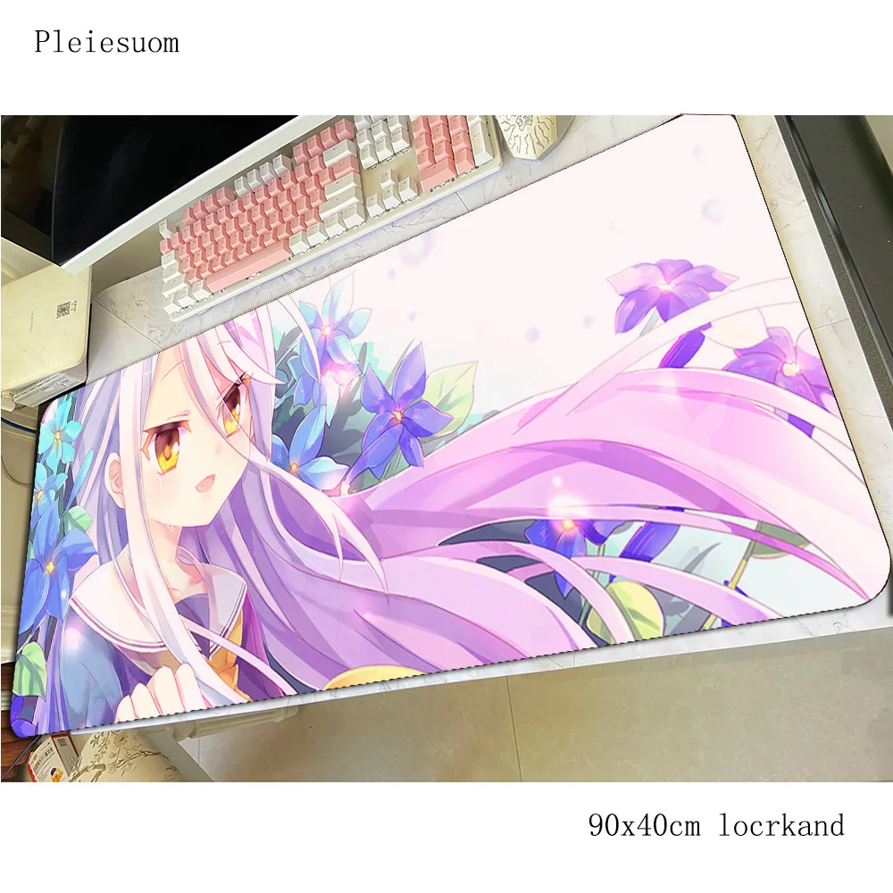 Фото Коврик для мыши No Game No Life, игровой коврик для мыши с массовым узором, 90x40 см, большой коврик для компьютерного геймера, бестселлер, защитные коврики для ноутбука и стола №1