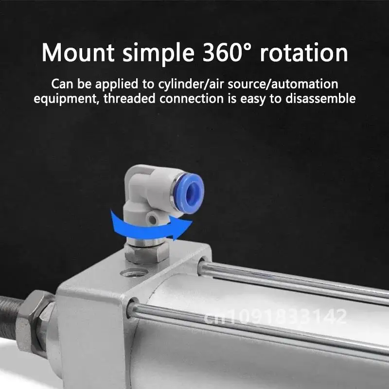 360° Rotary Connectors Pneumatic Air Fitting Swivel Joint High Speed Rotation 6/8/10/12mm MaleThread M5 1/4 1/2 Quick Coupling