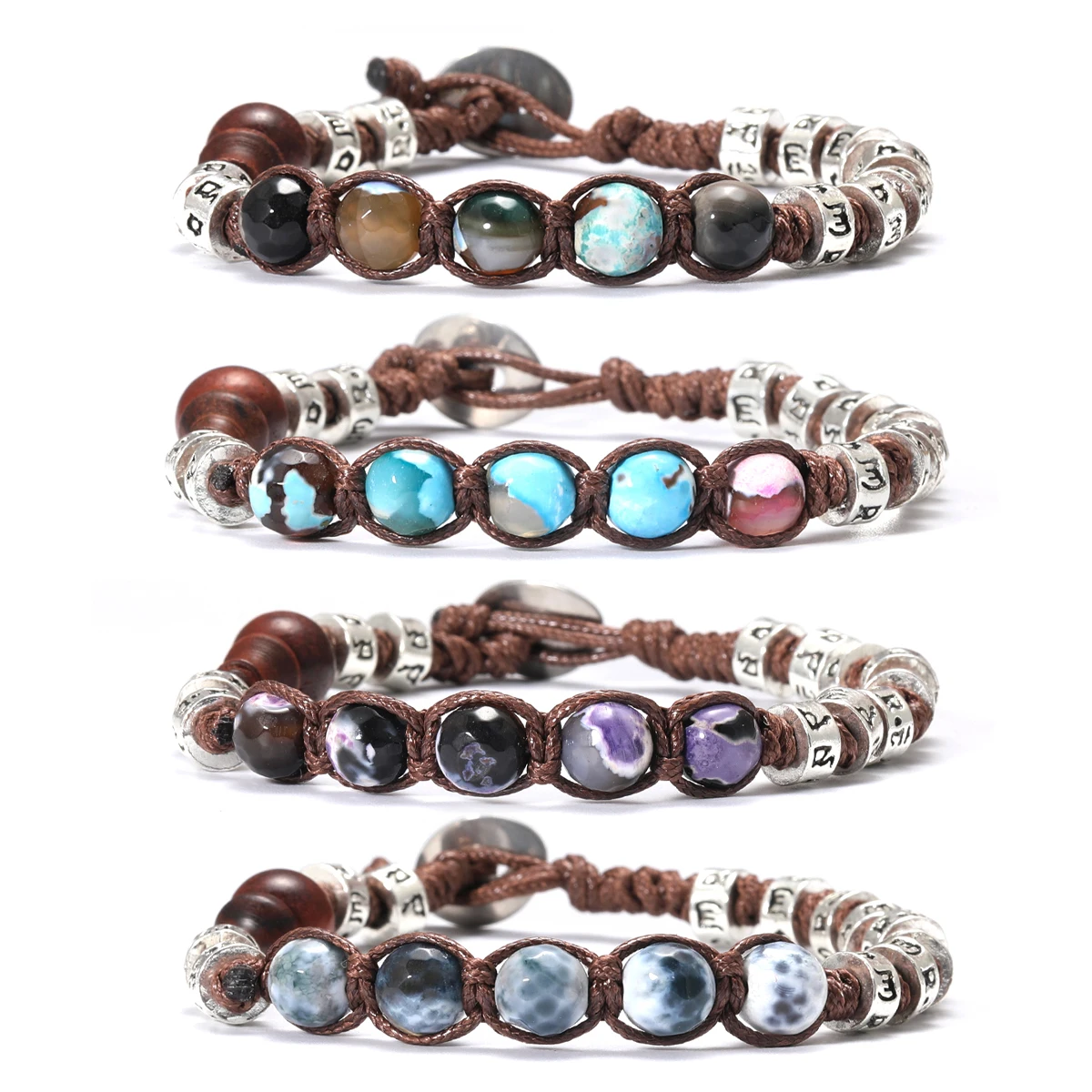 Браслет-манжета из тибетского камня