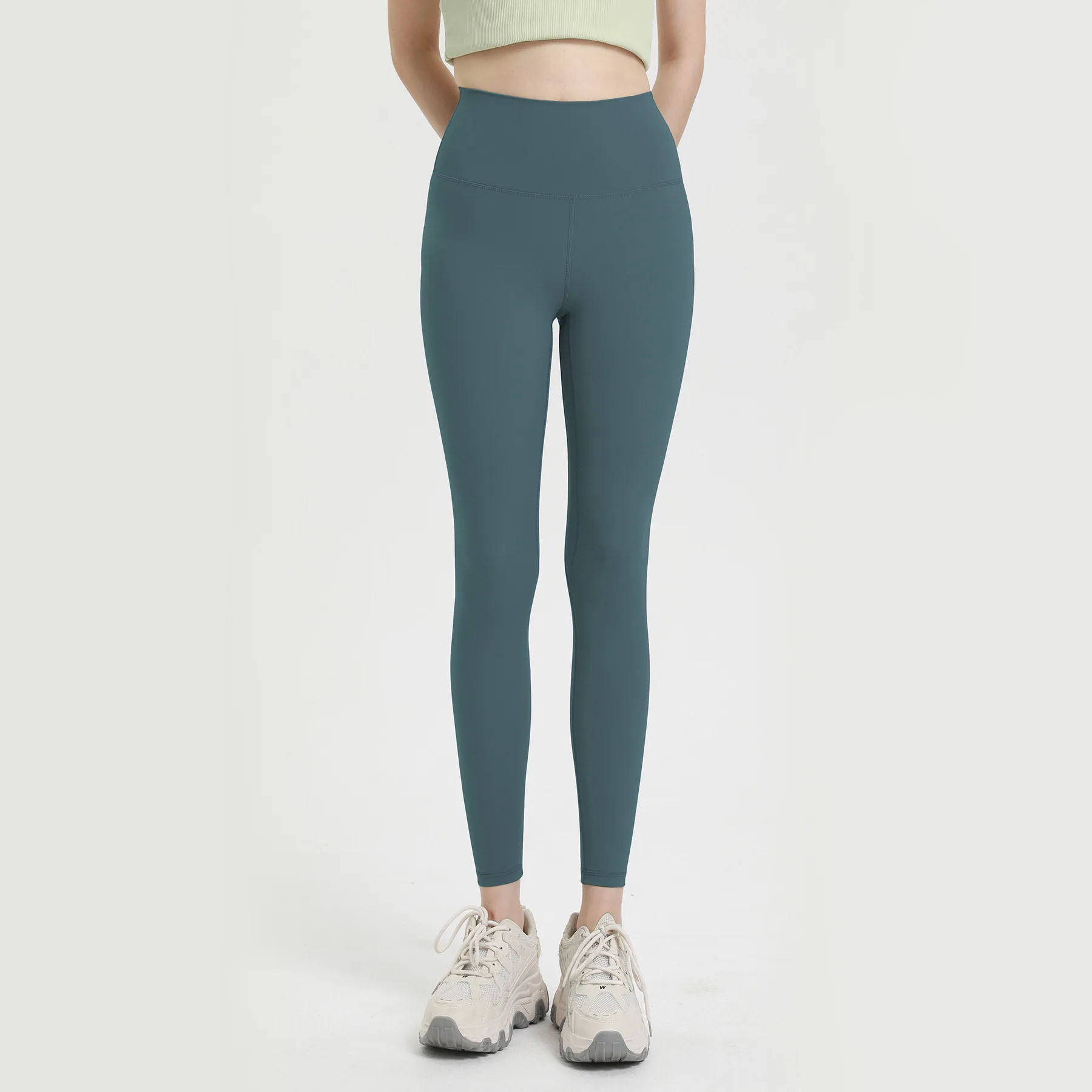 

Running fitness nine points pants Yoga pants nude skin-friendly fashion sports leggings free of postage