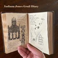 hot indiana jones grail diary prop replica diary with hiddenprecious deposits avid movie fans gift retro spiral notebook notepad