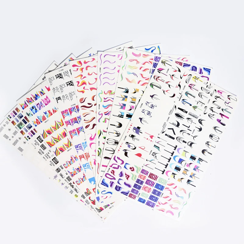 12 шаблонов весенние цветы бабочки Слайдеры для ногтей наклейки Санта Клаус Лось