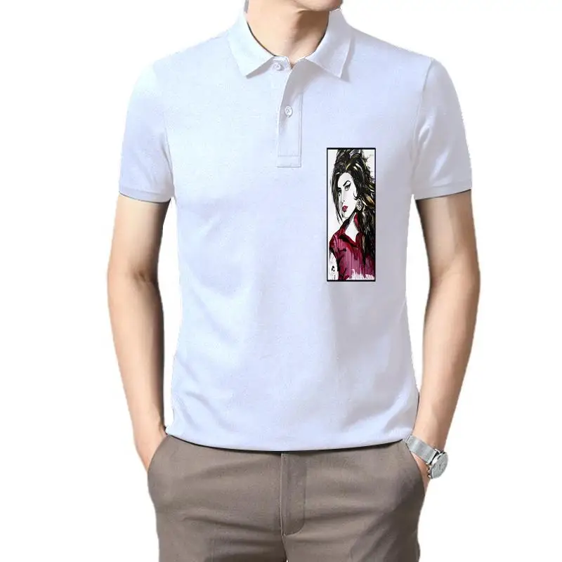 

Golf wear men New Amy Winehouse Pop Art Color Ima Logo Men' Black & White Tee Street Wear Fashion polo t shirt for men