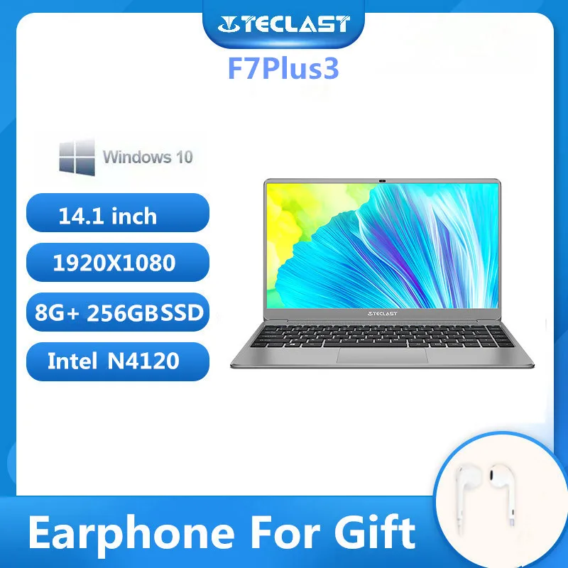 Teclast F7 Plus ноутбук с 15 6-дюймовым дисплеем процессором Intel Gemini Lake N4120 ОЗУ 8 Гб ПЗУ 14 1