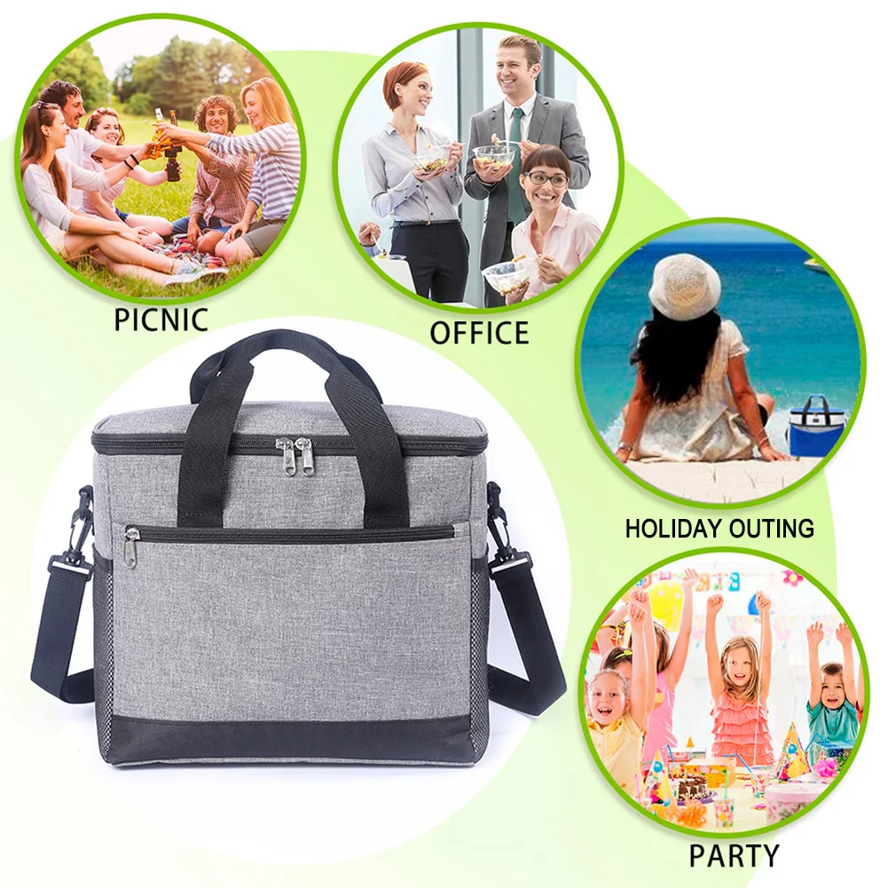

Водонепроницаемая сумка для пикника, портативная складная Герметичная сумка на плечо, контейнер на 20/30 л, изолированный охладитель для пище...