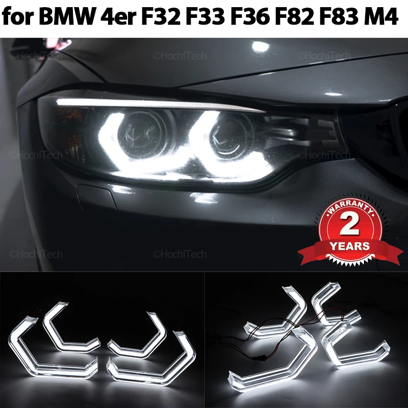 

For BMW 4 Series F32 F33 F36 F82 F83 M4 418i 420i 428i 430i 435i 440i 418d 2013-2019 LED Angel Eyes M4 Style DRL Halo Rings