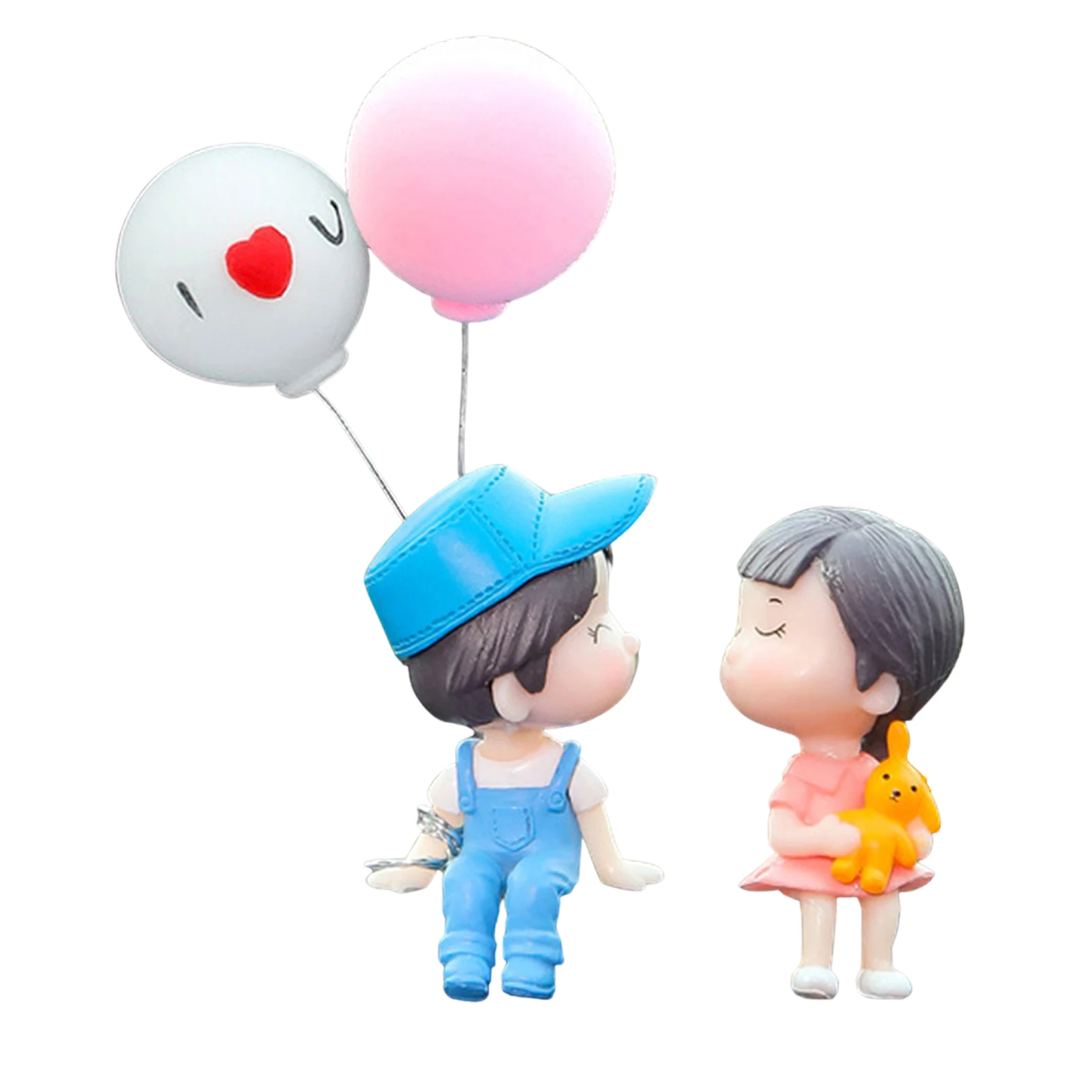 

Cute Car Vent Clip Cute Car Air Fresheners Vents Clips Cute Couple Ornaments With 5Pcs Long-lasting Incense Chips Car Interior