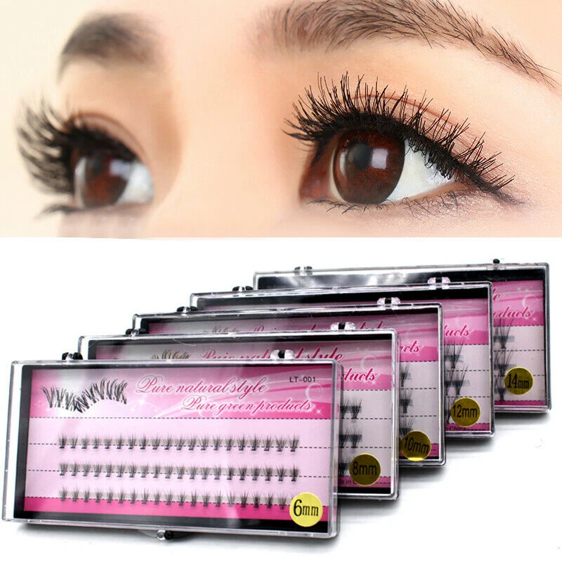 

60 Cluster False Eyelashes Natural Curling Eyelash Extension Individual Fan Lashes Lash Grafting Hand Made Fake Eyelashes