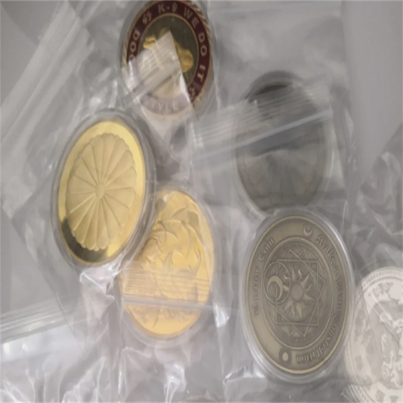 

1 commemorative coin collection gift gold plated Egyptian death protector anubis coin replica Egyptian god of death