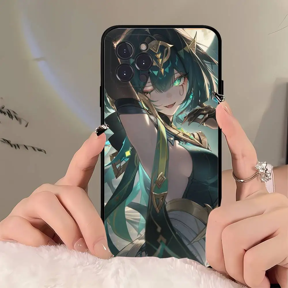 Чехол для телефона Genshin Impact Song Of The Welkin Moon для iPhone 17 Air 16 15 14 Plus 13 12 Mini 11 Pro Max, черный чехол (art.: 3920d3452bed2) - 3920d3452bed2
